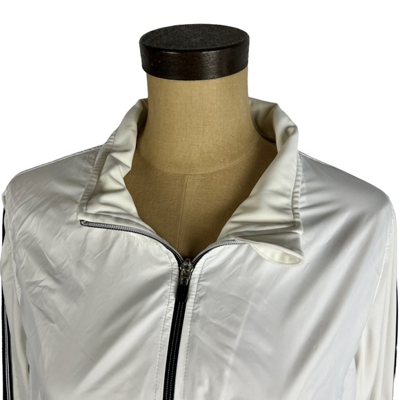Tangerine white women’s lightweight full zip workout warmup jacket SZ XL - Picture 3 of 13